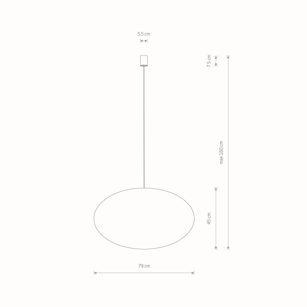 Natürliche Pendelleuchte Rattan L Ø 70cm Lyora 5903139111553