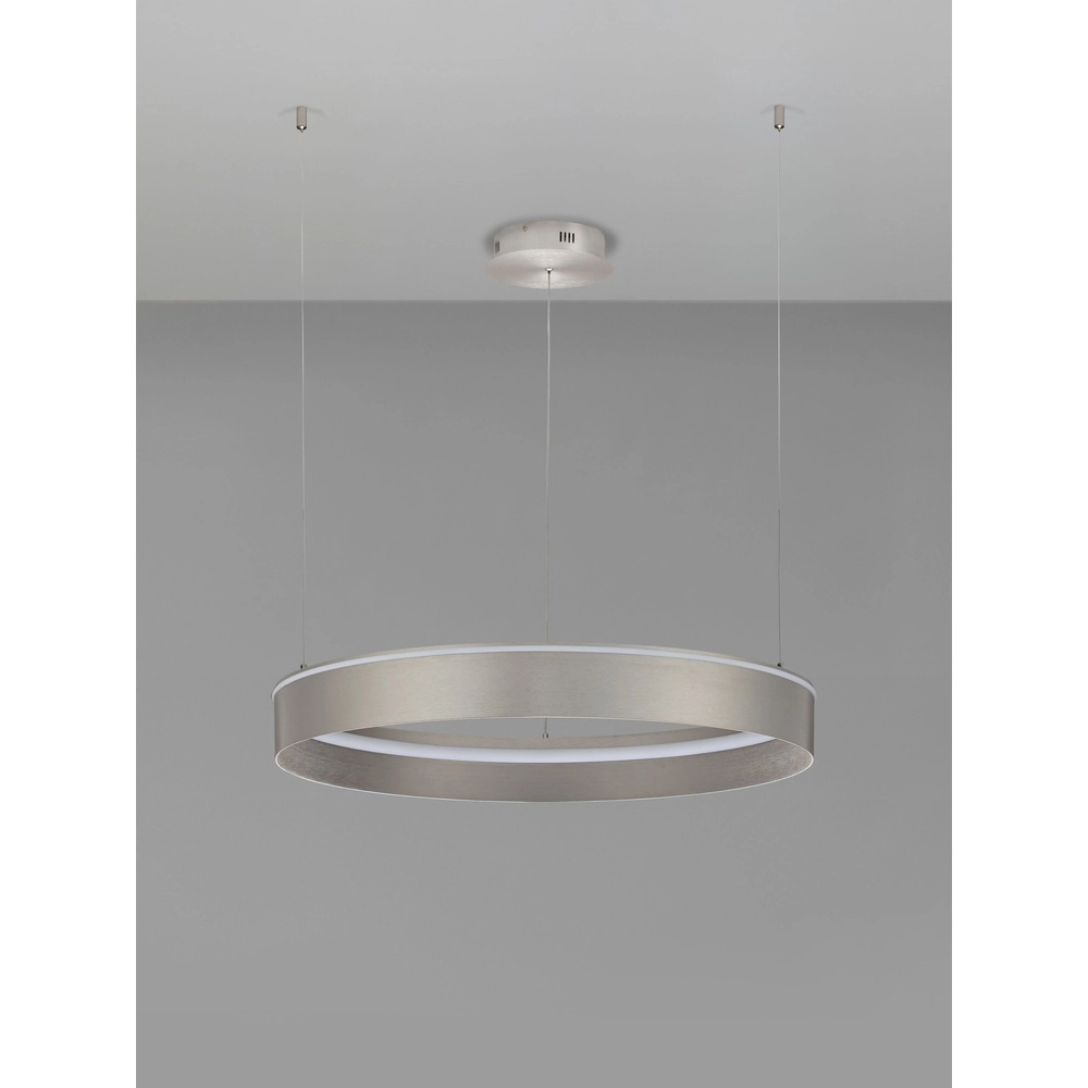 Moderne Pendellampe Olivia nickel Ø 78 cm Lyora 5212017494221