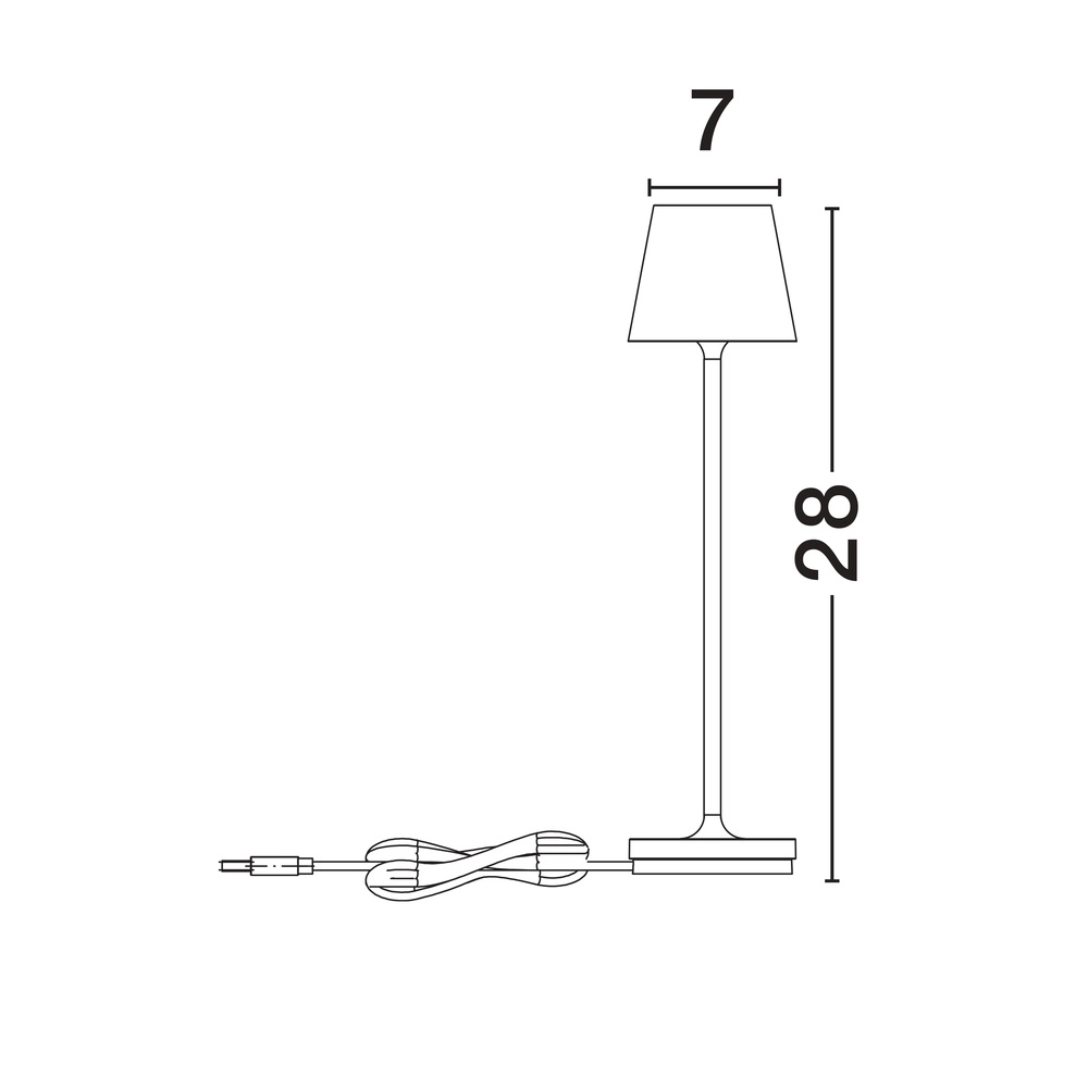 Tischlampe Petit weiß wiederaufladbar Lyora 5212017450760