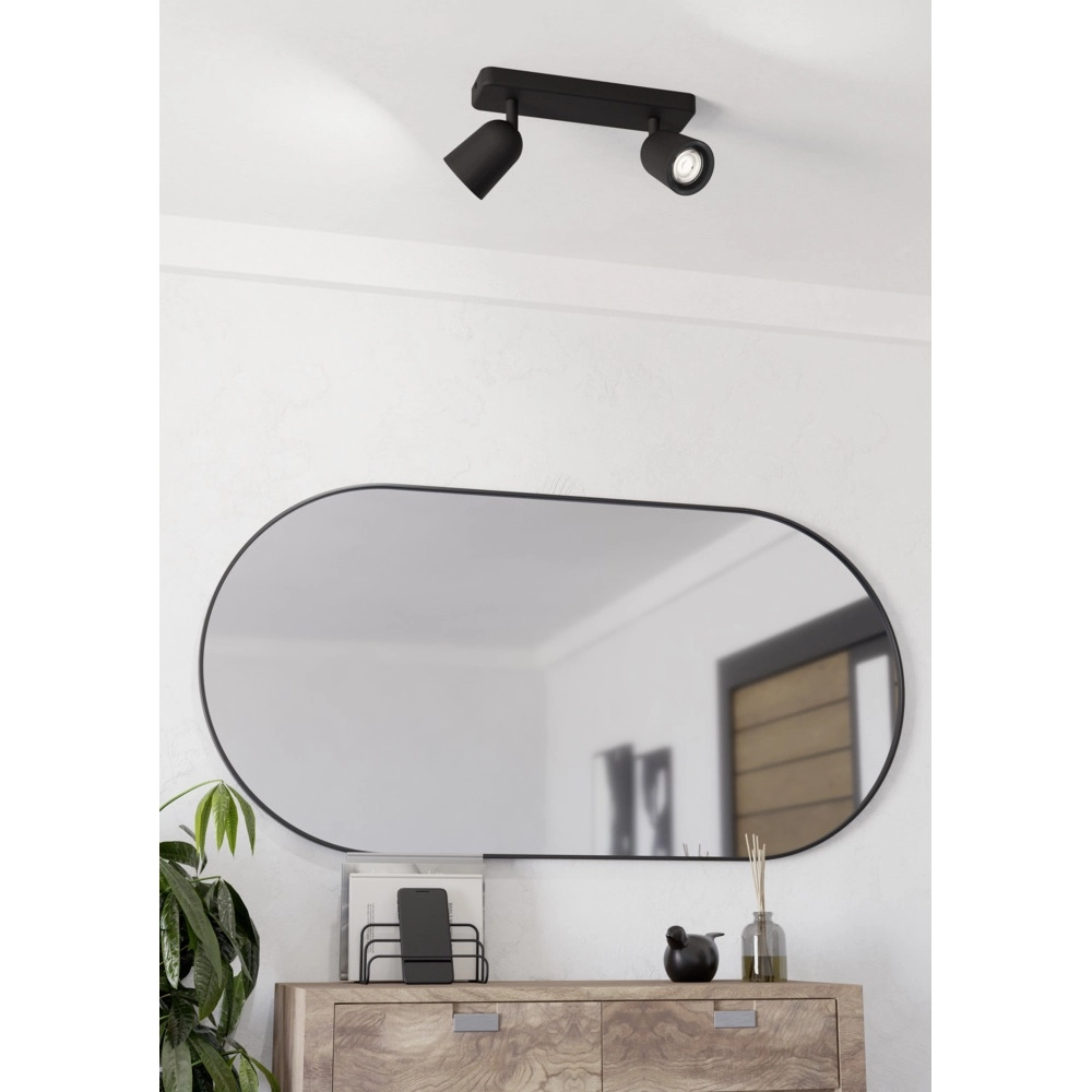 Aufputz-Spot Camaldoli 2-flammig schwarz Eglo 9008606360444