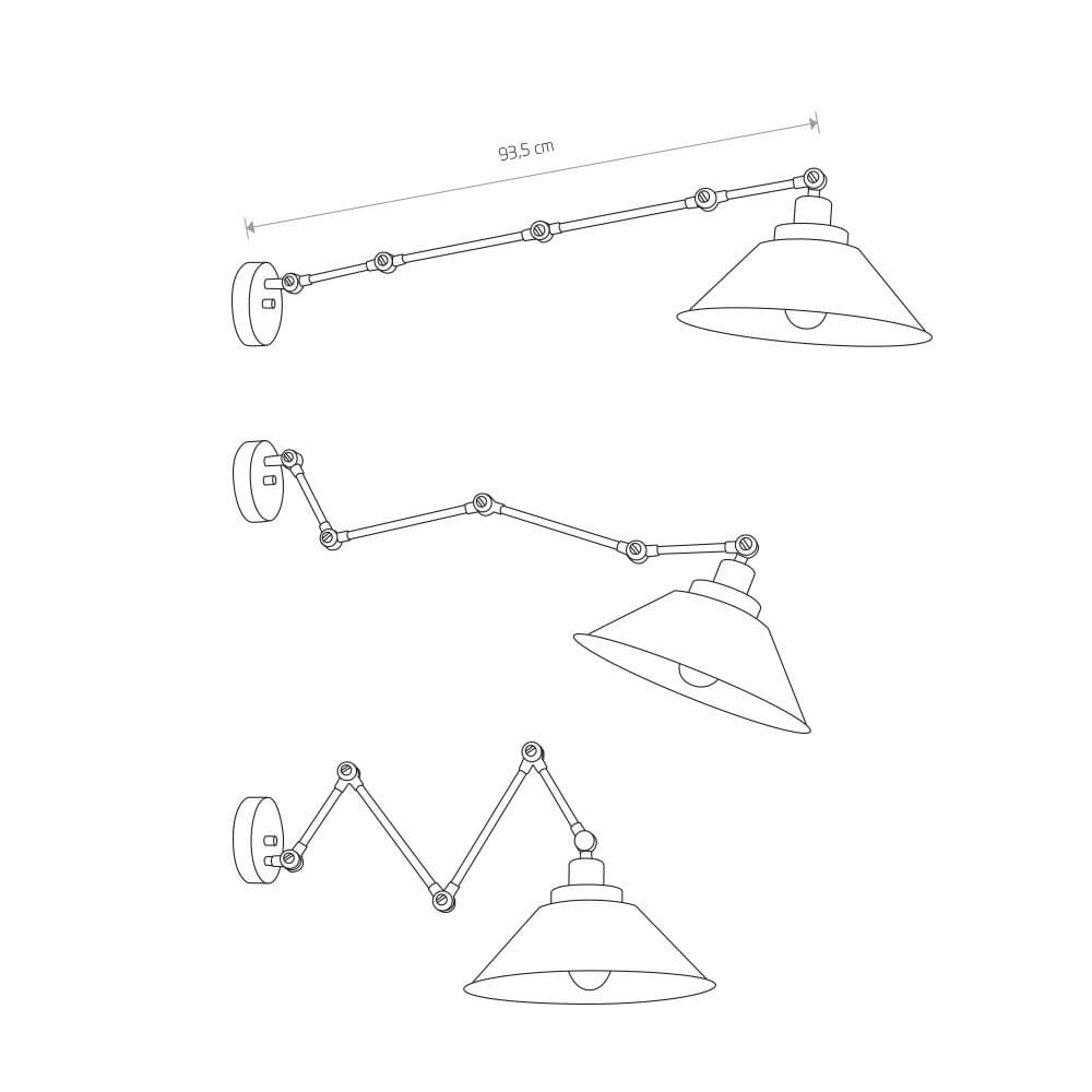 Verstellbare Wandleuchte Pantograph Lyora 5903139912693