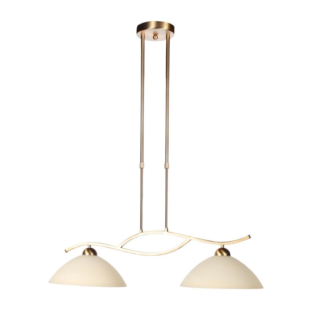 Klassische Pendellampe Anthea 2-Licht Bronze Steinhauer 8712746180206