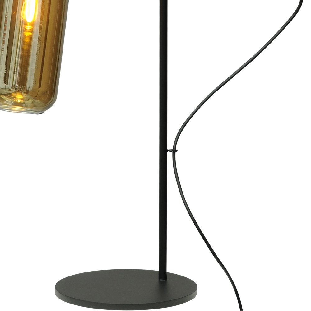 Schwarze Tischlampe Bounty mit Zylinderglas Masterlight 8718121248493