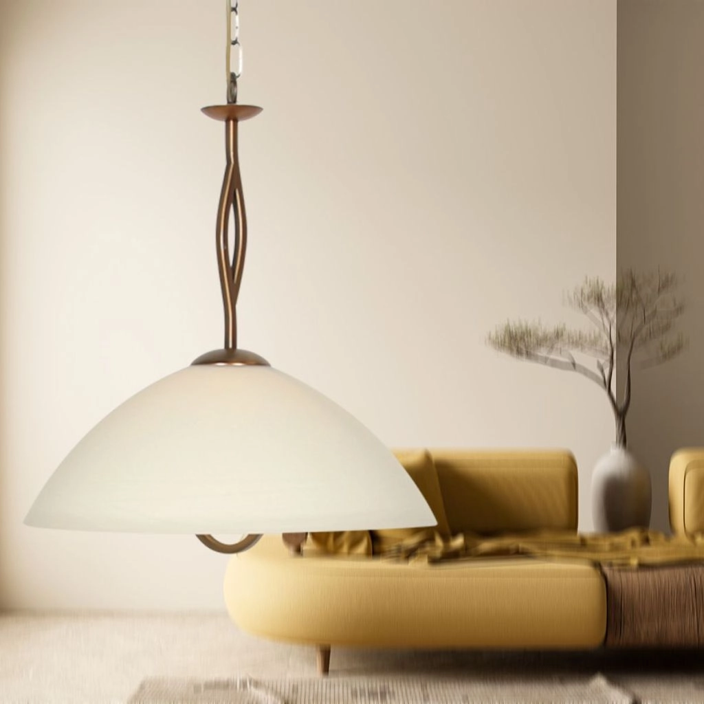 Klassische Pendellampe Anthea 1-Licht Bronze Steinhauer 8712746180220