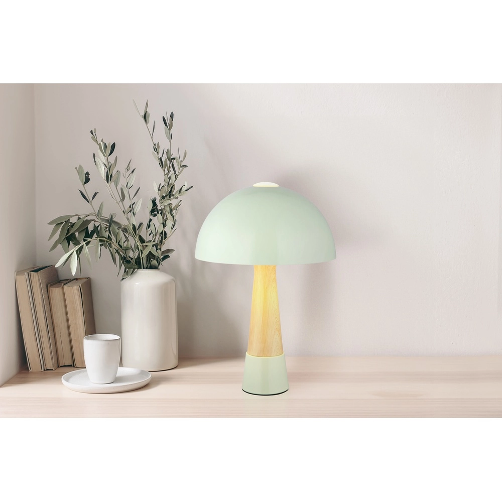 Einzigartige Tischlampe Paulin Ø 25 cm grün Globo 9007371513802
