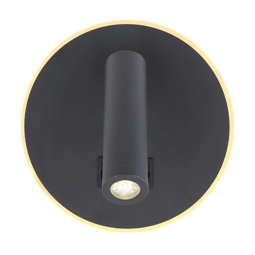Schlanke Wandleuchte Many schwarz Globo 9007371419616