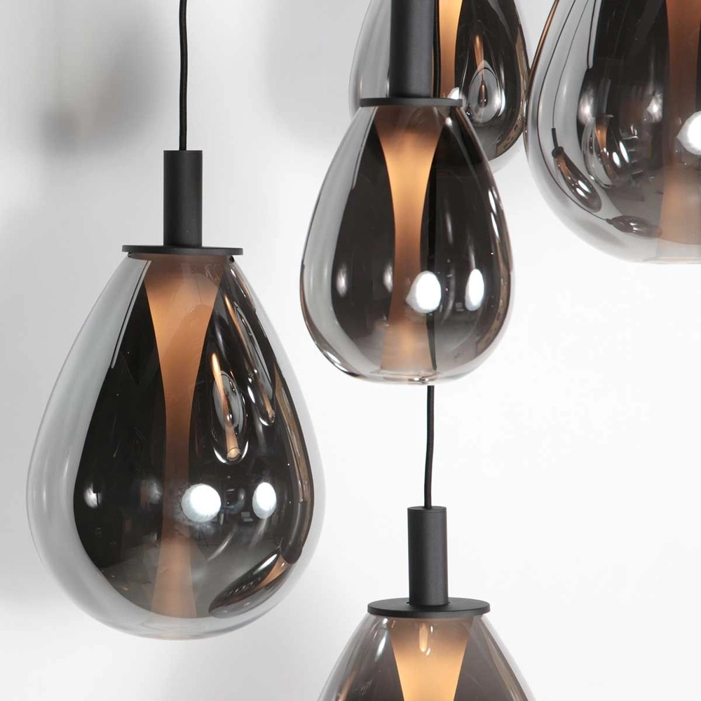 Pendelleuchte Glimsy 5-flammig schwarz rund Steinhauer 8712746177961