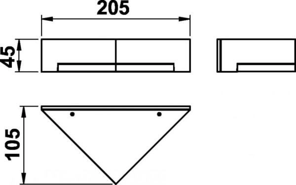 LED Wandleuchte Trion 20 cm grau Albert 4007235903331