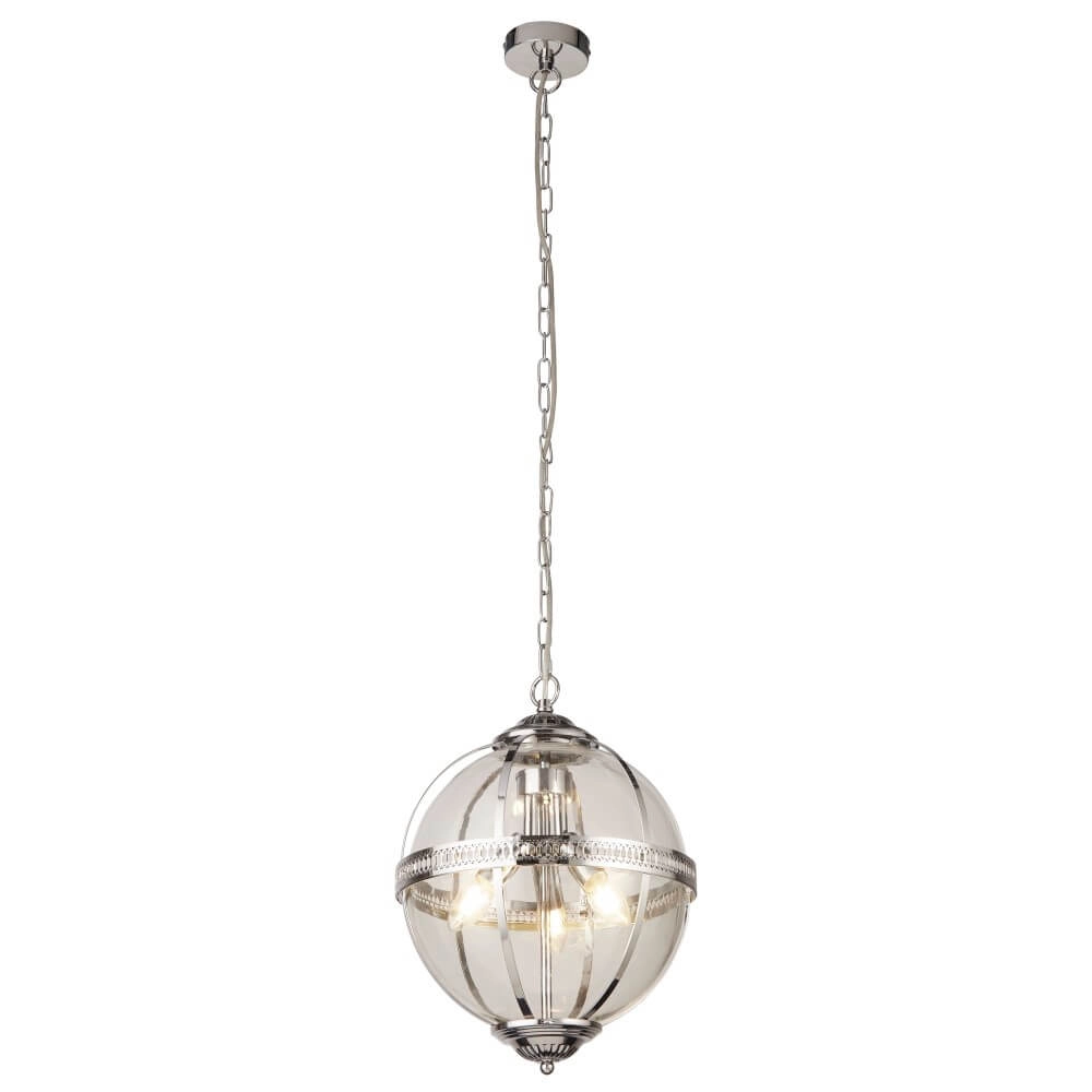 Klassische Hängelampe Coronet Chrom Searchlight 5053423243061