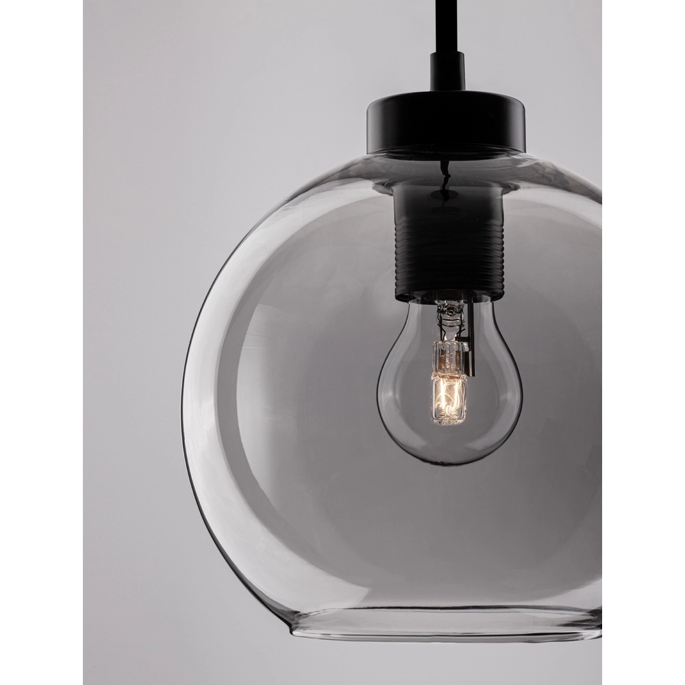 Pendelleuchte Palmer Single schwarz mit Rauchglas Lyora 5212017430946