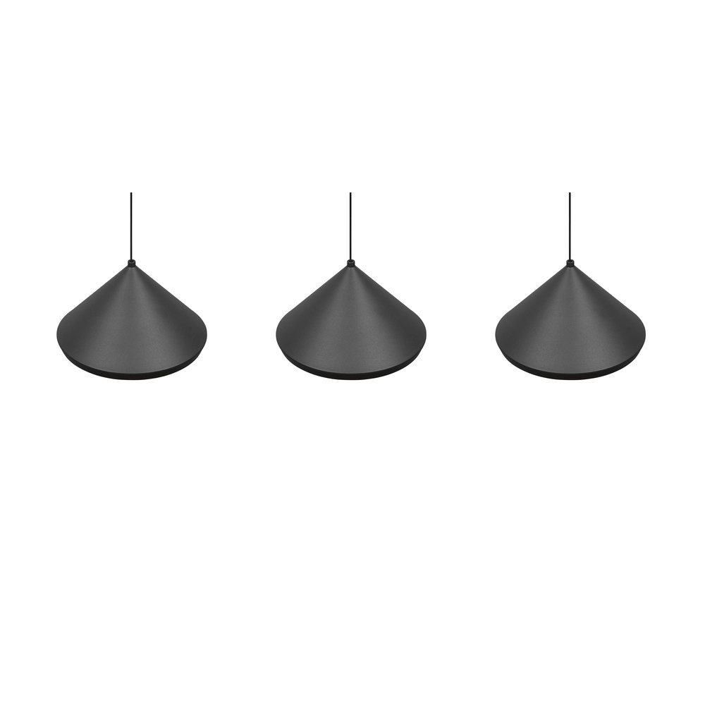 3-flammige Pendelleuchte Laguna schwarz Trio 4017807667646