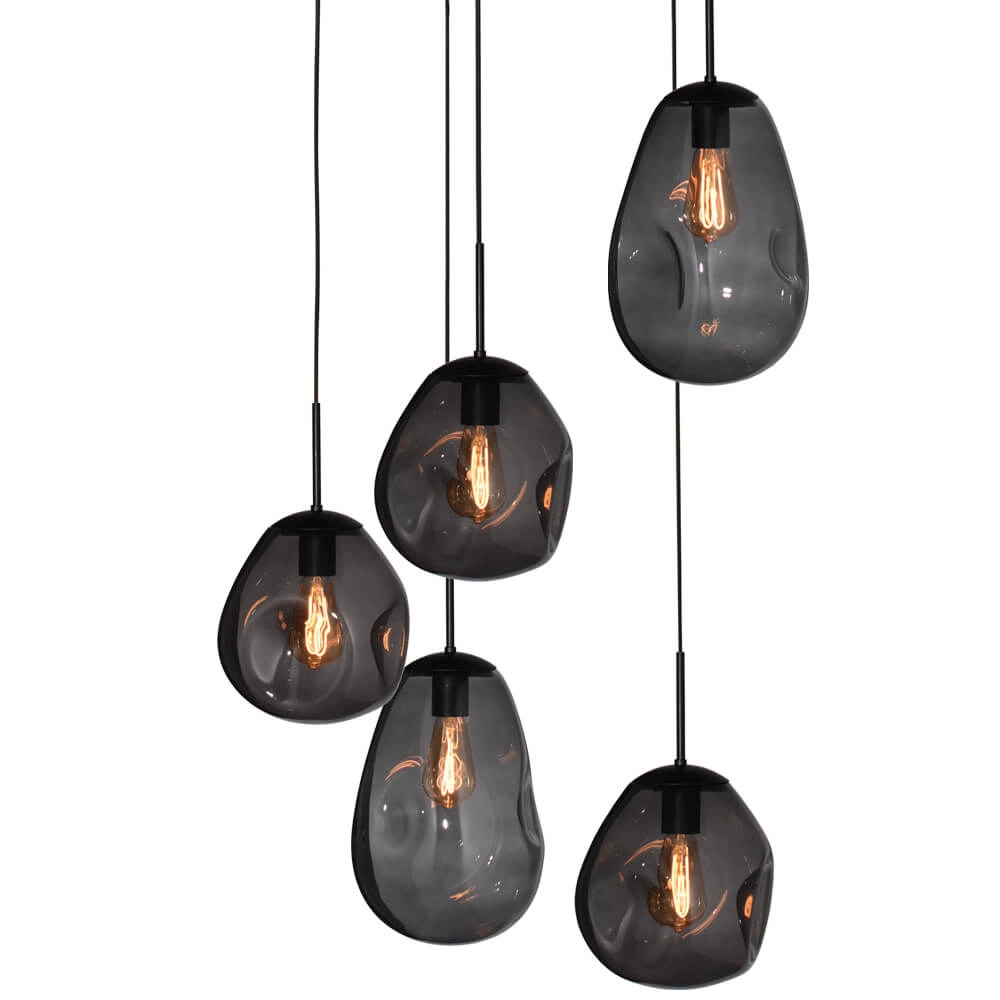 Vide-Hängelampe Lava 5x Rauchglas Masterlight 8718121286549