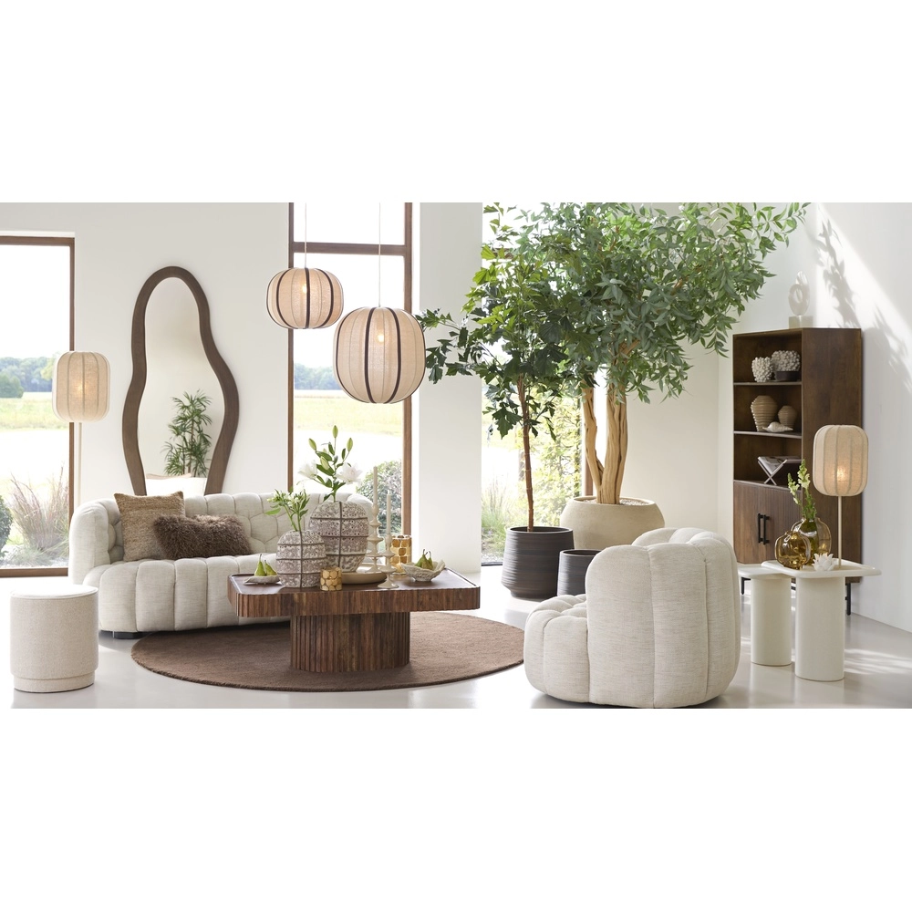 Japandi-Pendellampe Esmiria Ø 40cm – dunkelbraun Light & Living 8717807835934