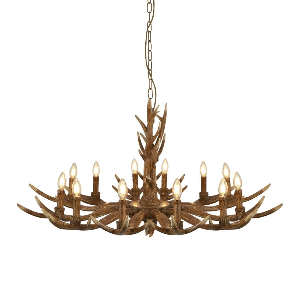 Hängelampe aus Holz Stag Ø 108cm Searchlight 5053423134444