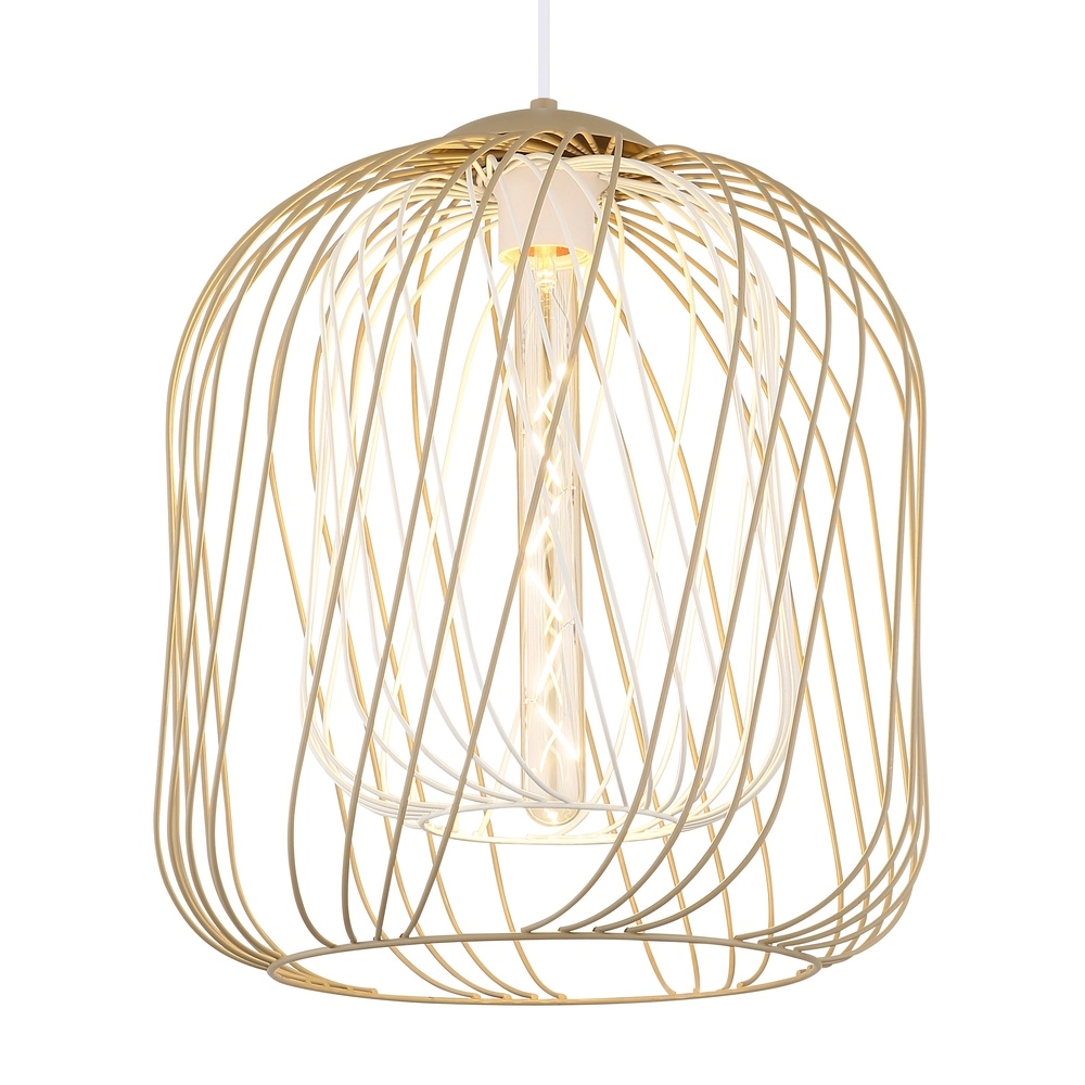 Pendelleuchte Dichti sandbraun Ø 35cm Globo 9007371522354