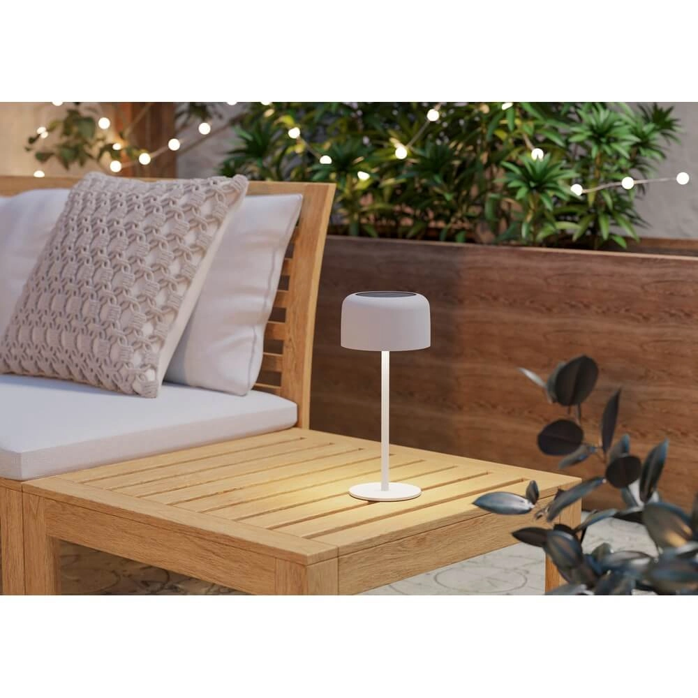 Schlanke Tischleuchte Roccanova Solar White mit USB Eglo 9008606355044