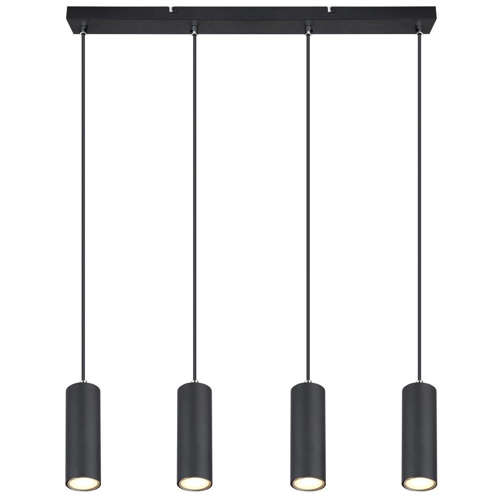 Pendellampe Robby 4-Licht Schwarz Globo 9007371430543