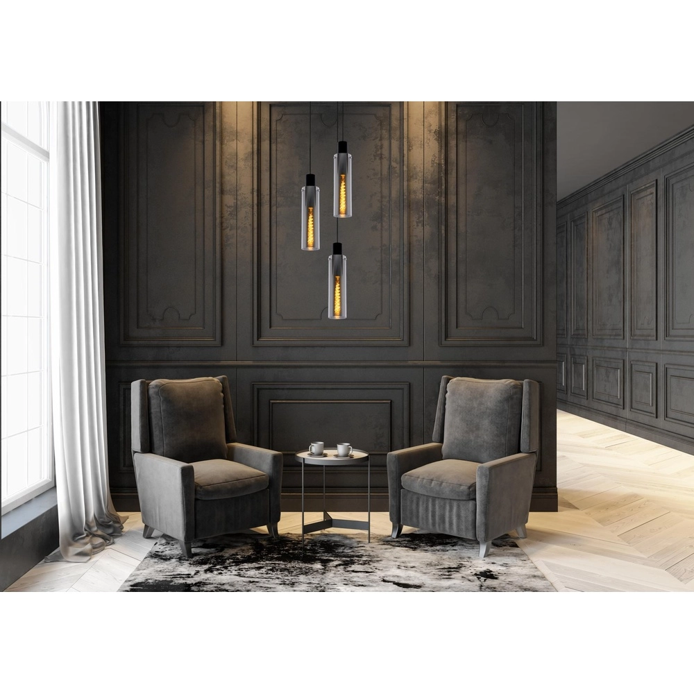 3-Licht Pendellampe Orlando Rauchglas Lucide 5411212740731