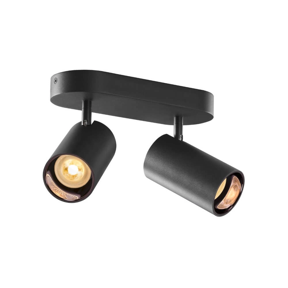 2-flammiger Aufbaustrahler Asto Tube schwarz - 2x GU10 SLV 4024163266154