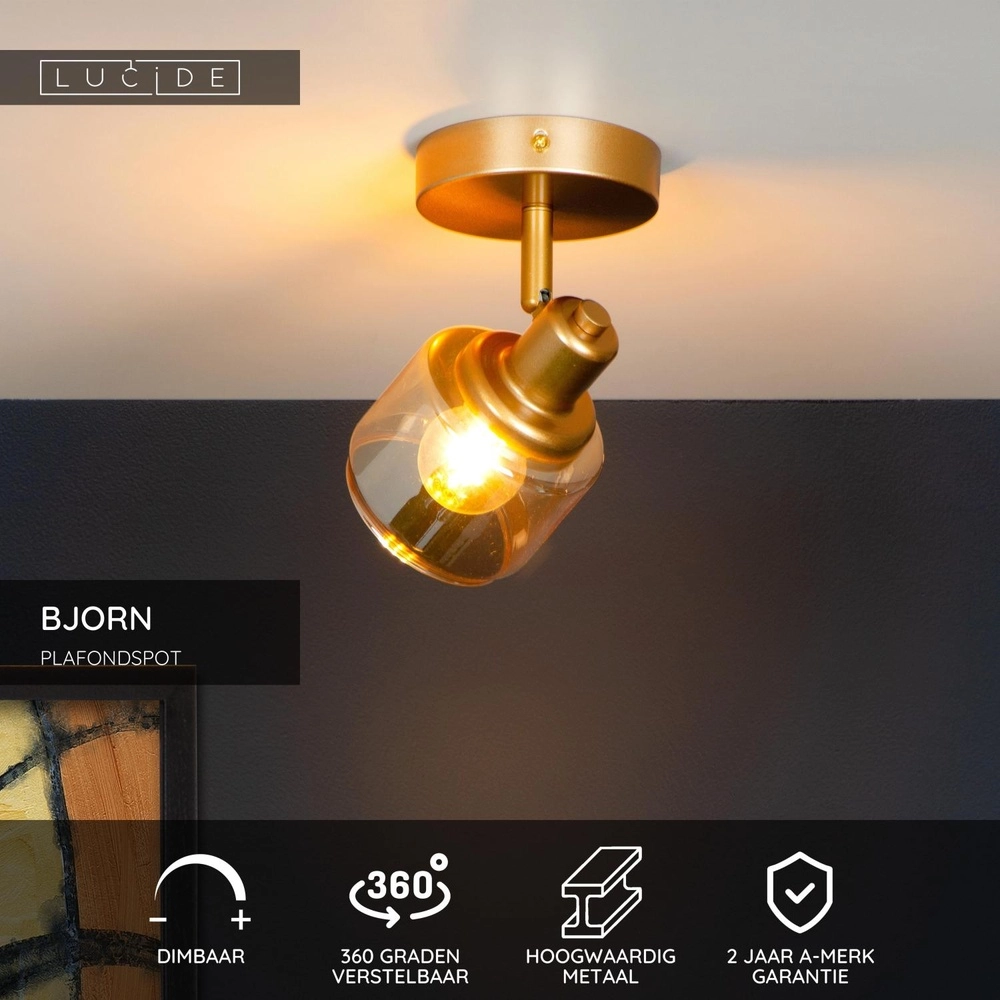 Deckenlampe Bjorn Einzelne Goldmedaille Lucide 5411212771209