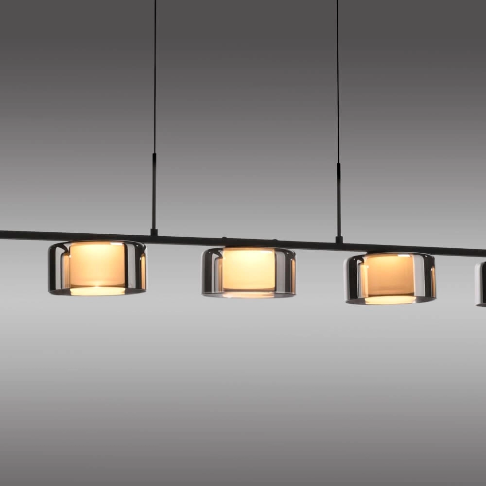 Hängelampe mit 5 Leuchten Rika Schwarz Paul Neuhaus 4012248383100