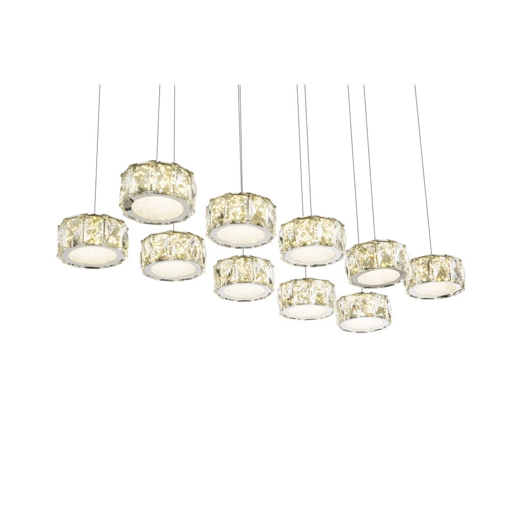 10-Licht Pendellampe Amur Chrom Globo 9007371345069