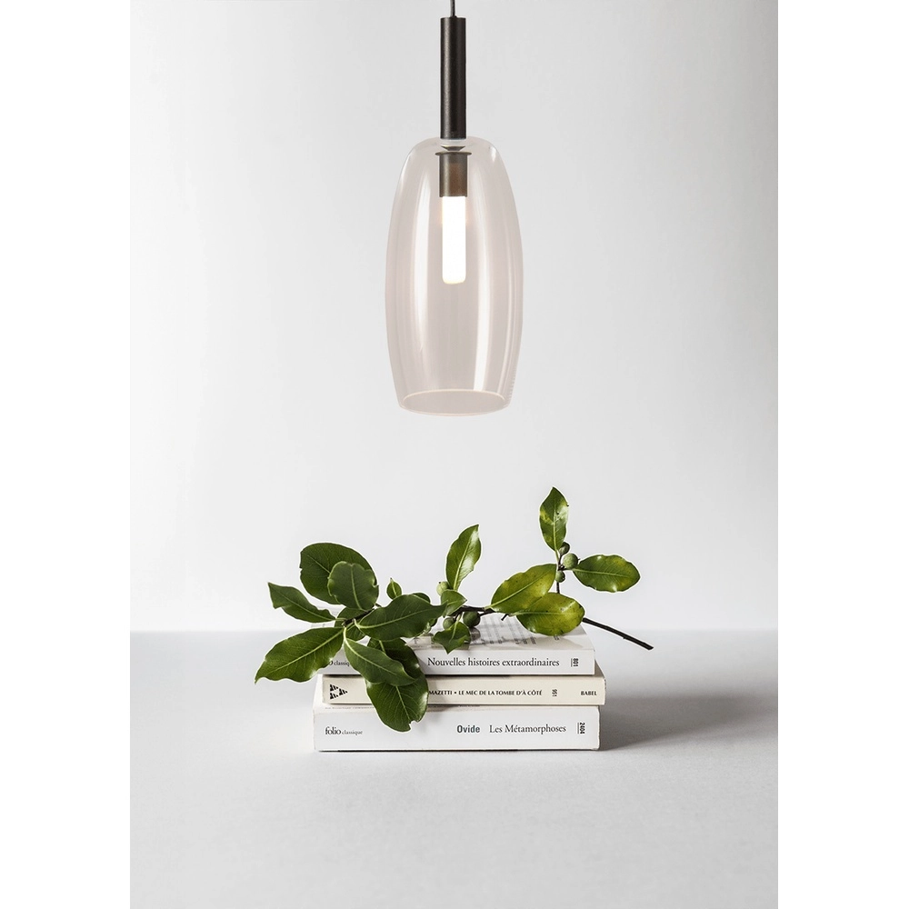 Pendellampe Ø 11,5 cm Lido Olive mit klarem Glas Masterlight 8718121335209
