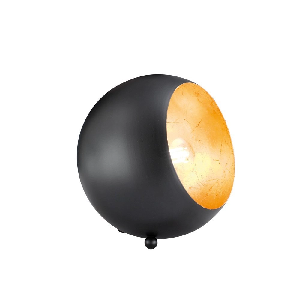 Tischlampe Billy 15 cm schwarz mit Gold Trio 4017807352269