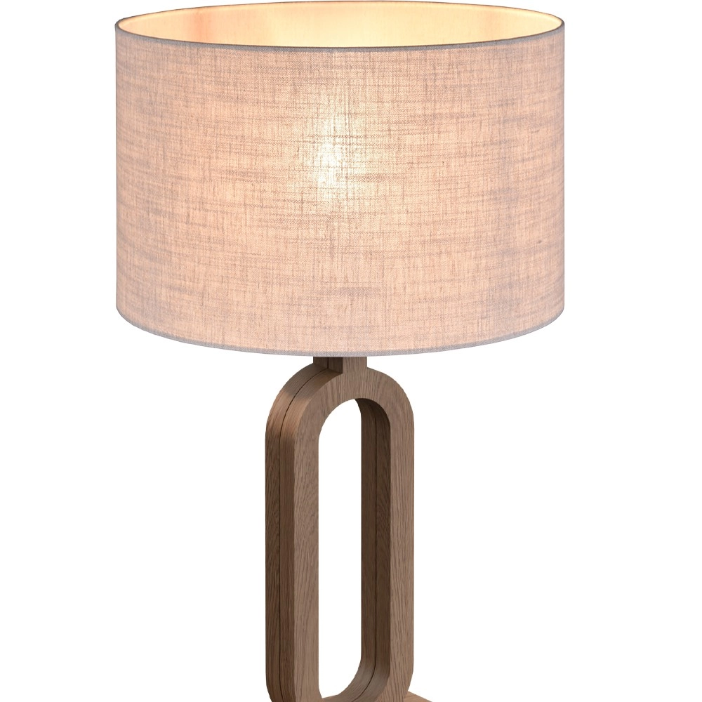Tischlampe Sino Loop 39 cm dunkles Holz Masterlight