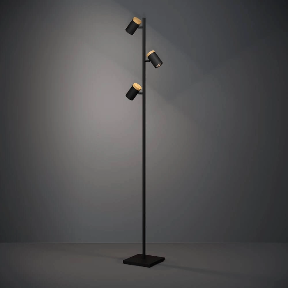 Schwarze Leselampe Cartagena 3-flammig Stars of Light 9008606221318