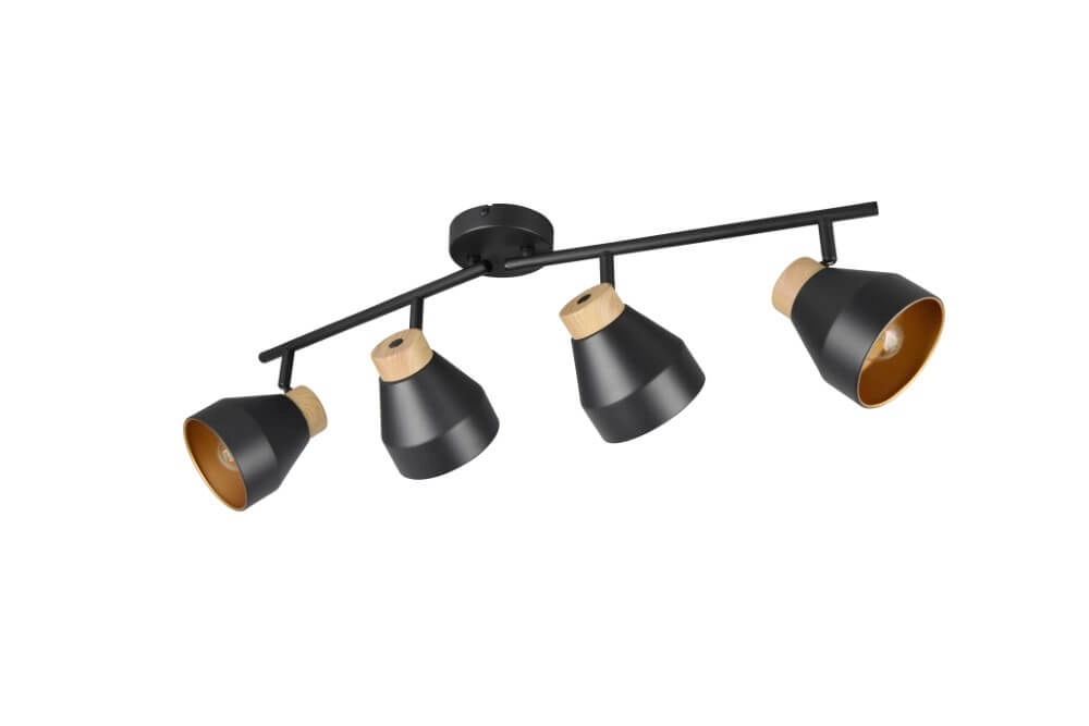 Design Deckenleuchte 4-flammig Valentin schwarz Trio 4017807637434