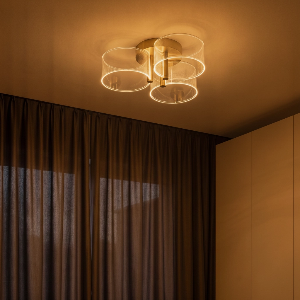 Design-Deckenleuchte Gatlin gold Ø 44cm