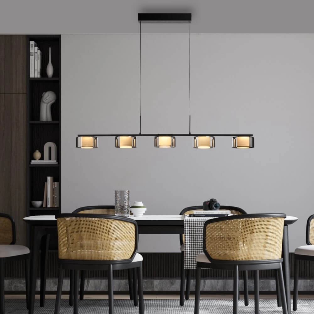 Hängelampe mit 5 Leuchten Rika Schwarz Paul Neuhaus 4012248383100
