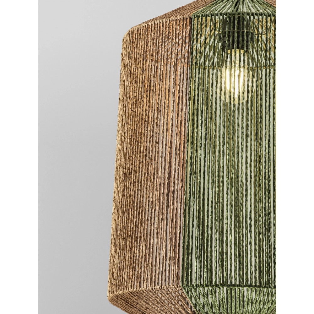 Pendelleuchte Dena Ø 38cm braun mit grün Lyora 5212017477293