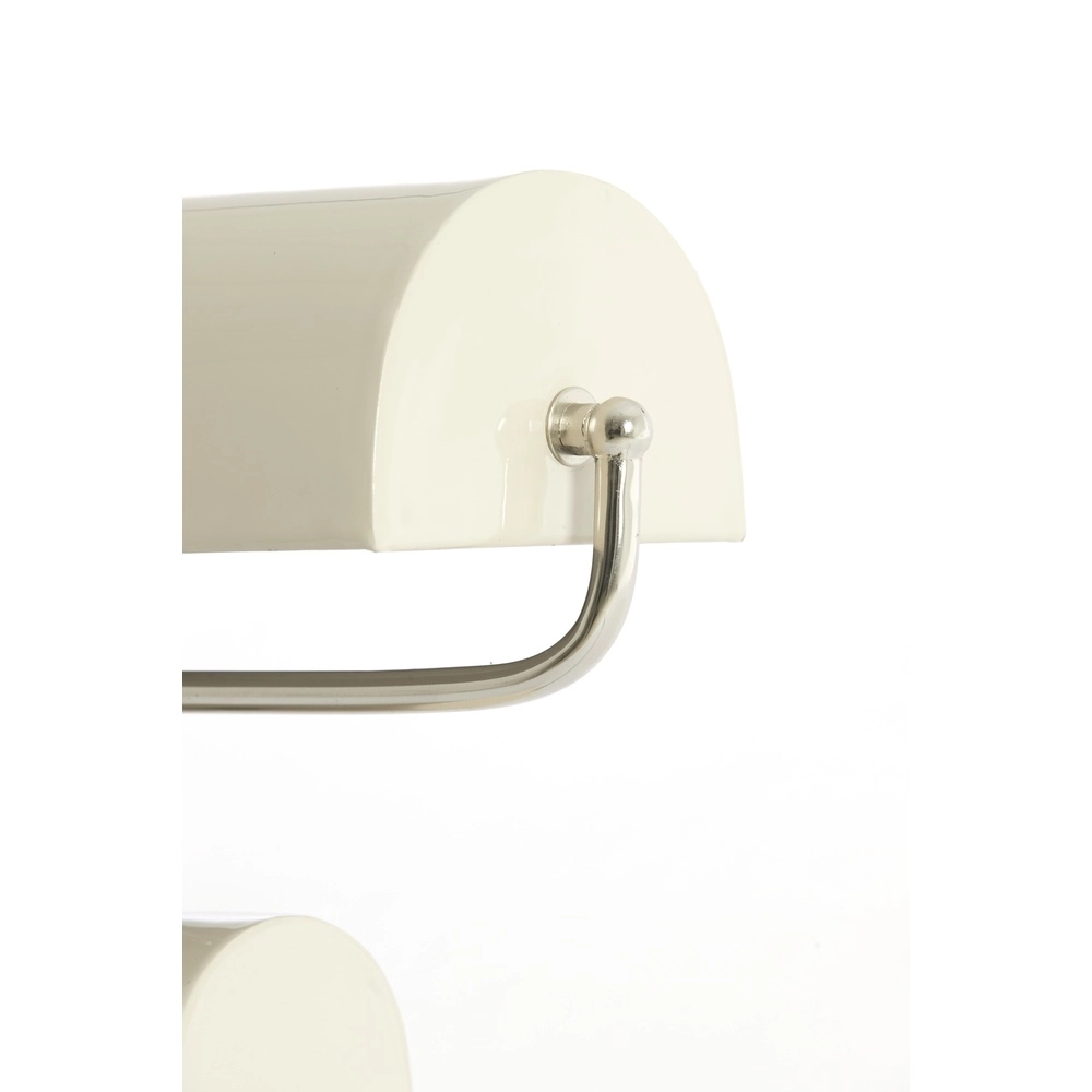 Crèmefarbene Schreibtischlampe Cardona mit Nickel – 1x E27 Light & Living 8717807816254