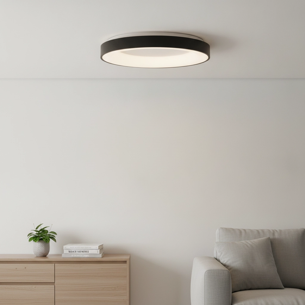 Deckenlampe Rando Thin schwarz Ø 60cm