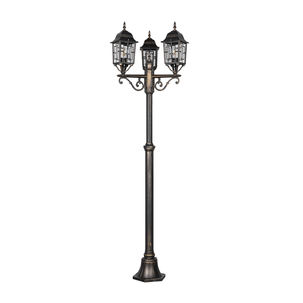 Laterne Volturno 3 Kronen Antikbraun Trio 4017807543612