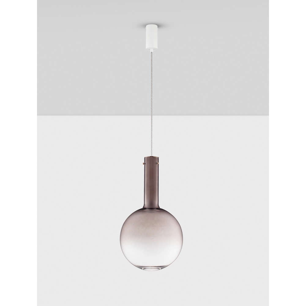 Pendelleuchte Nostos braunes Glas Ø 30cm Lyora 5212017484192