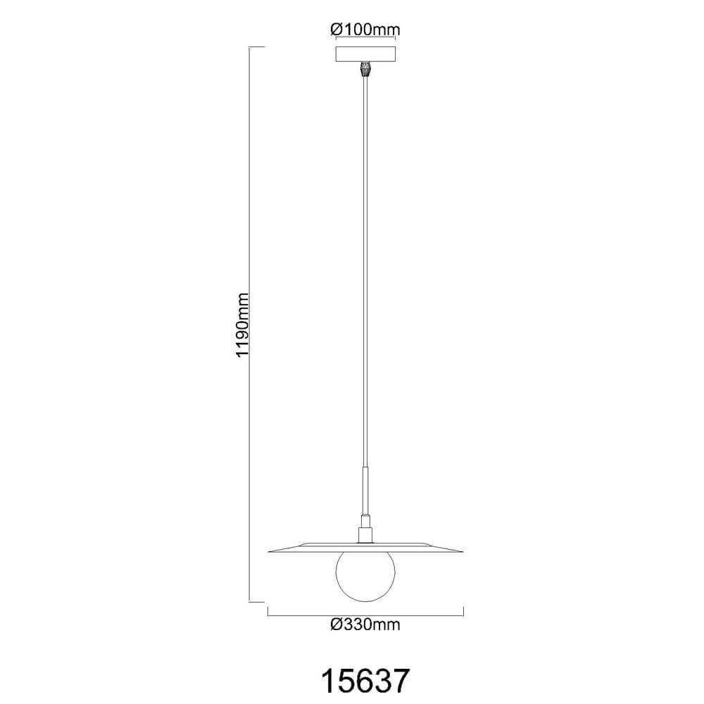 Schwarze Pendelleuchte Riga Ø 33cm Globo 9007371447022