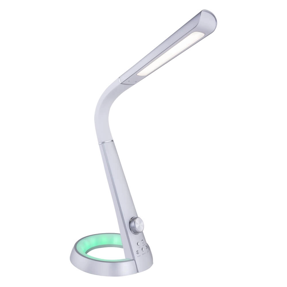 Schreibtischlampe Mitti Silbergrau Globo 9007371384716