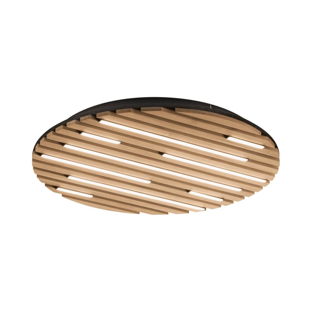 Runde Deckenleuchte Q-Akustik Ø 60cm Holz