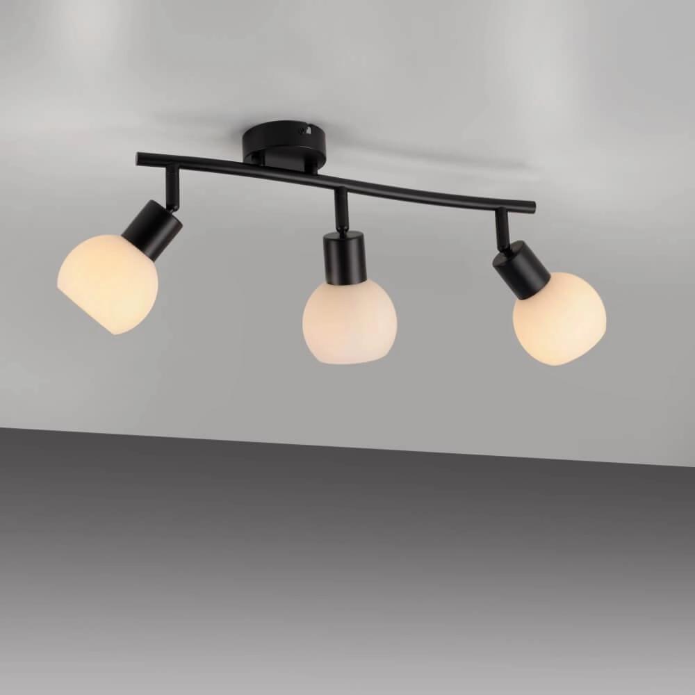 Schwarze Deckenleuchte Loki 3-flammig Just Light 4043689000776