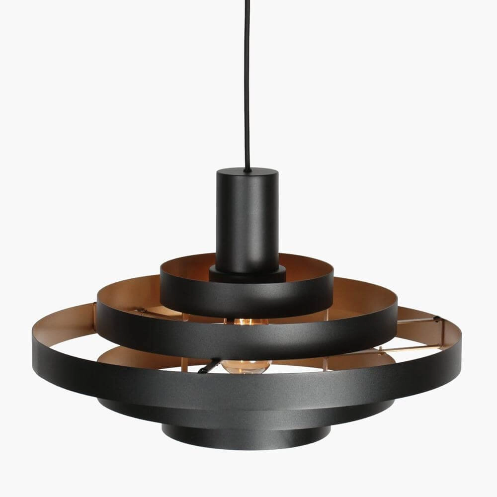 Design-Pendelleuchte Halo Cirque schwarz Ø 50cm Steinhauer 8712746178333