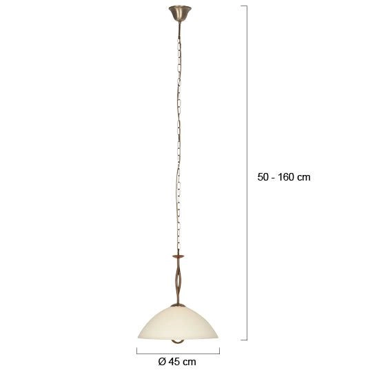 Klassische Pendellampe Anthea 1-Licht Bronze Steinhauer 8712746180220