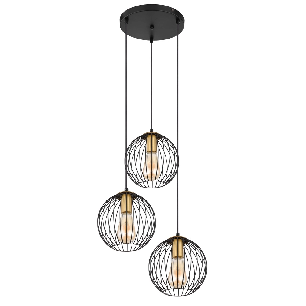 Schwarze Drahtlampe Eusebius Konstruktion Globo 9007371419784