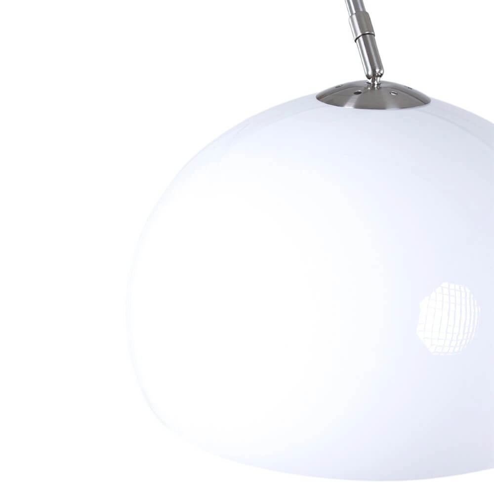 Bogenlampe Stresa Edelstahl mit weißem Lampenschirm Steinhauer 8712746092882
