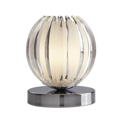 Tischlampe Claw 14 cm Chrom mit klarem Glas Searchlight 5053423025049