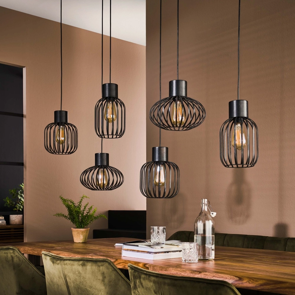 5L-Draht-Pendelleuchte Mix E27 – schwarz Lyora 8716803512146