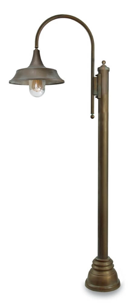 Stehlampe Atelier S – gealtertes Messing