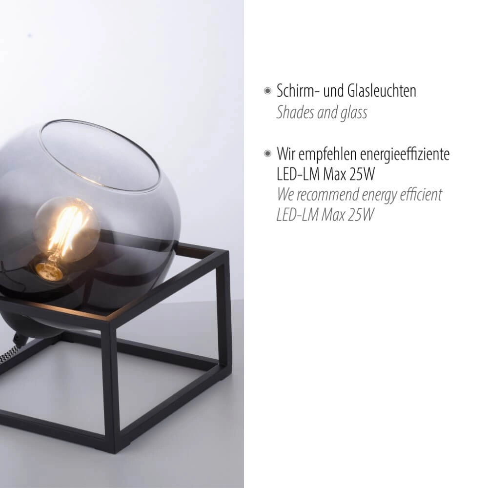 Schwarze Tischlampe Zea Just Light 4043689993771